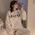 Women's Round Neck Cute Fleece-lined Thickened Pajamas