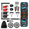 Multifunctional Push Up Board Home Strength Training Equipment With 15 Fitness Accessories Pilates Bar Resistance Band Roller Wheel Full Body Workout Home Gym Equipment